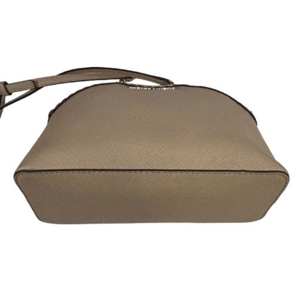 Michael Kors Jet Set Dome Crossbody Bag Beige Leather Gold Chain Stud Details - Picture 10 of 16